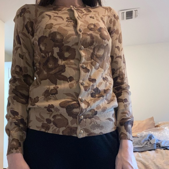 Super Soft Talbots Floral Print Cardigan Size P - Picture 10 of 11